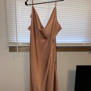 Mauve/brown slip dress